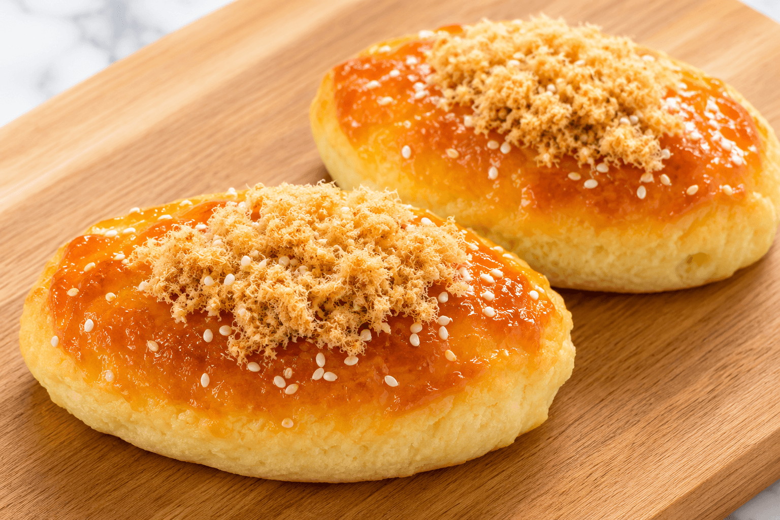 Foo Hou Dim Sum 肉松叉烧酥 Baked BBQ Pork Puff with Meat Floss