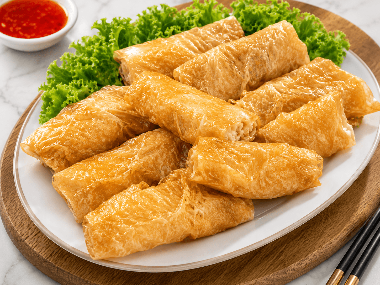 Foo Hou Dim Sum 鲜虾腐皮卷 Deep Fried Prawn Rolls
