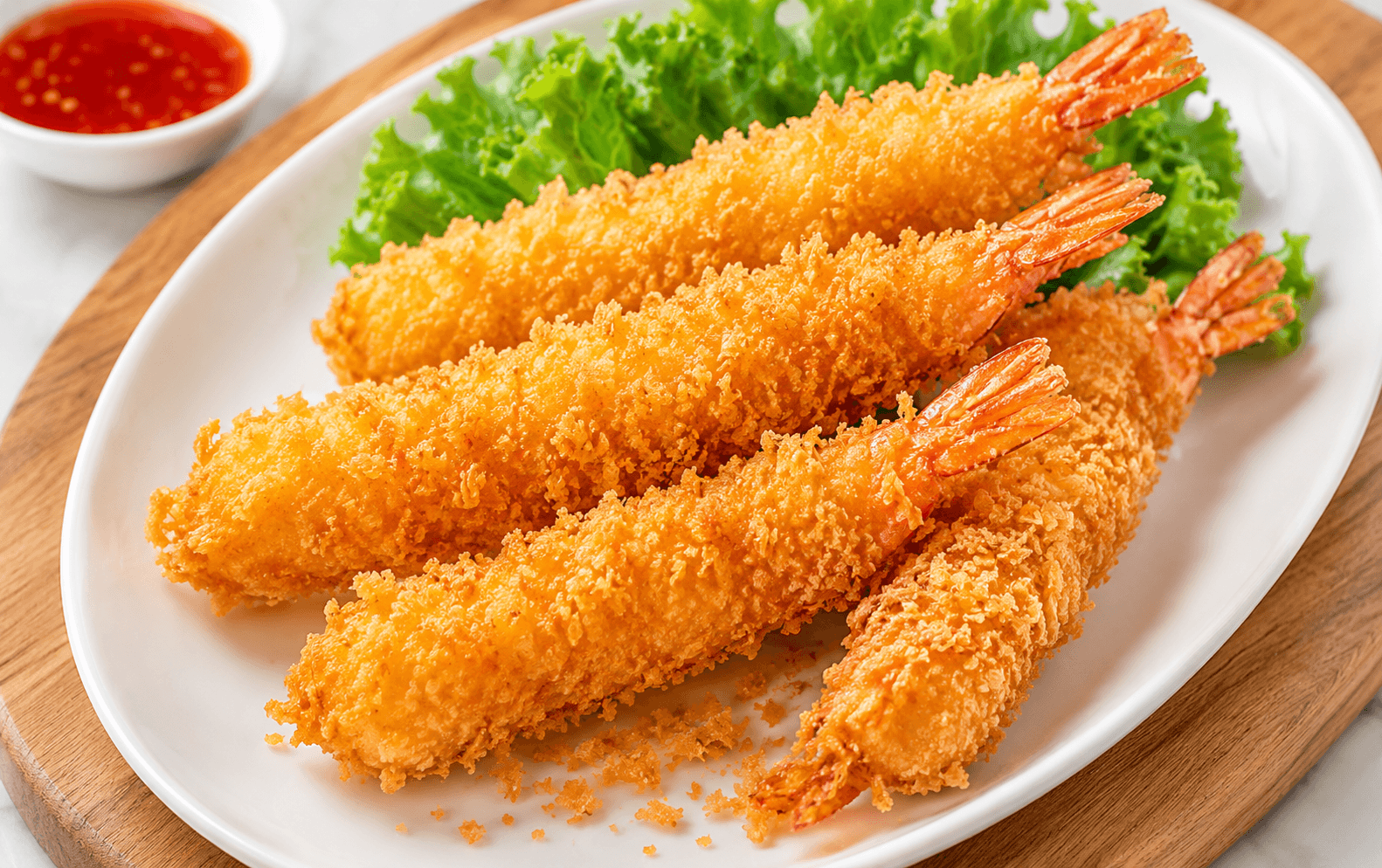Foo Hou Dim Sum 天妇罗炸虾 Deep Fried Tempura Prawn
