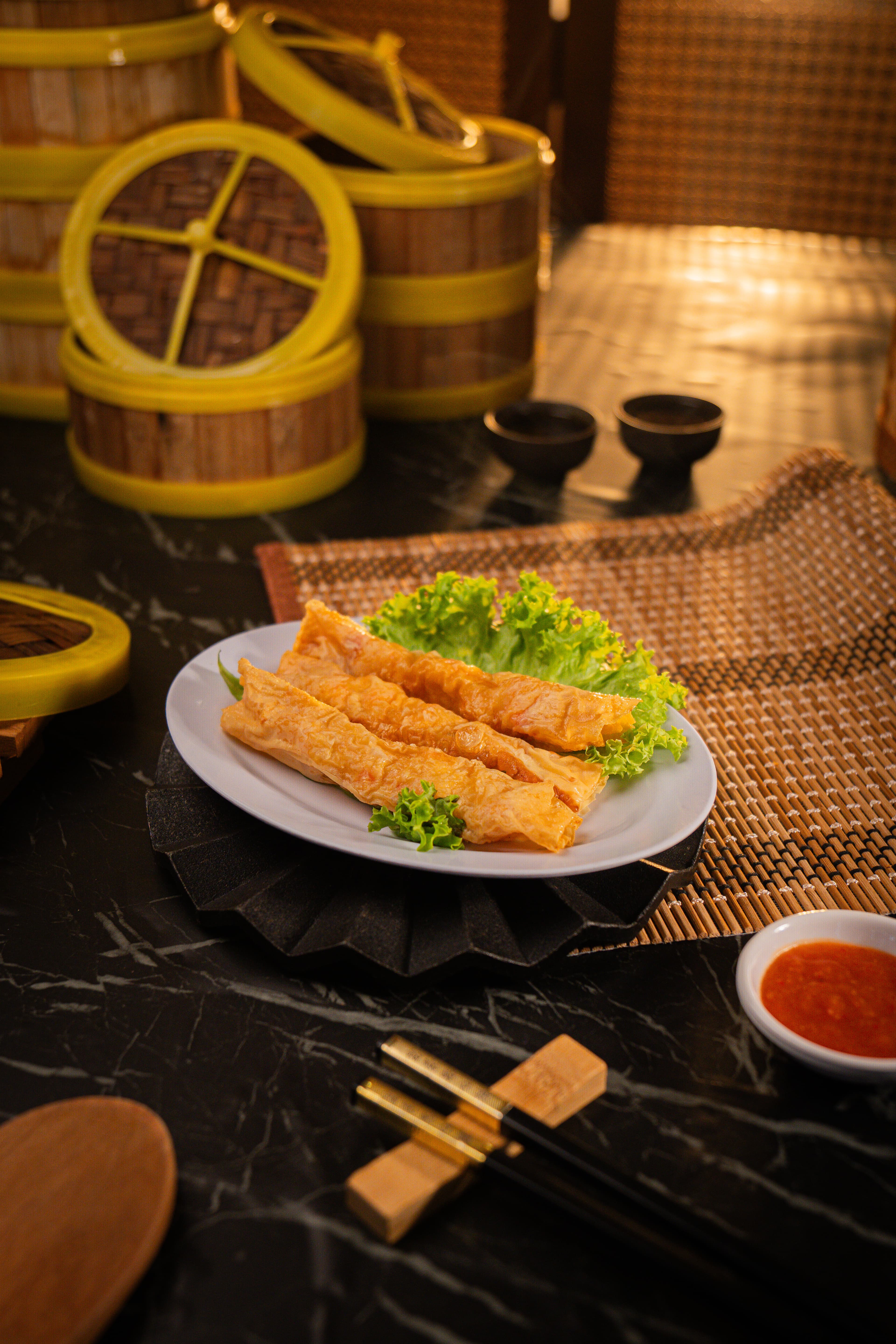 Foo Hou Dim Sum 黄金鲜虾春卷 Golden Prawn Spring Roll