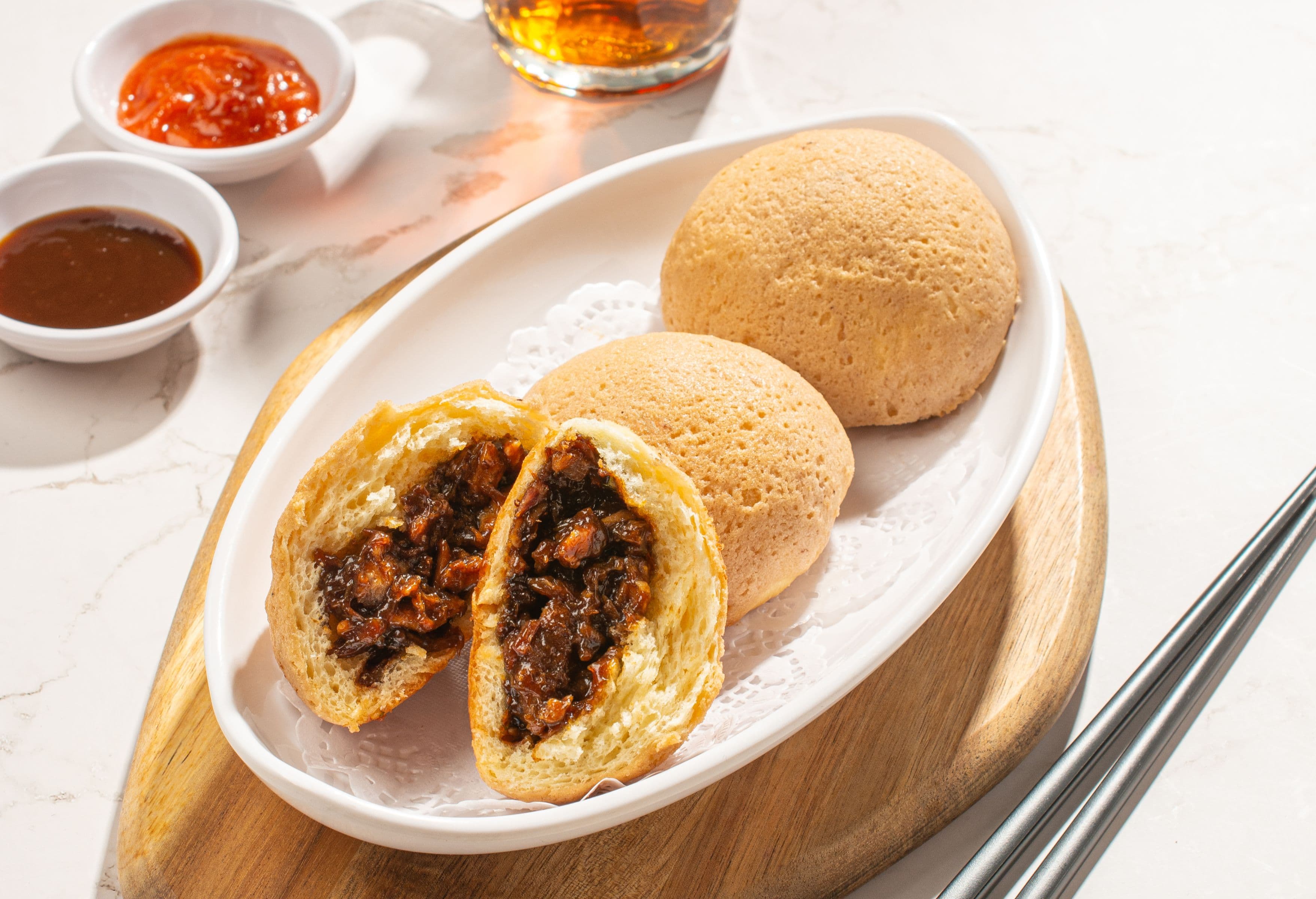 Foo Hou Dim Sum 酥皮焗叉烧包 Baked BBQ Pork Bun