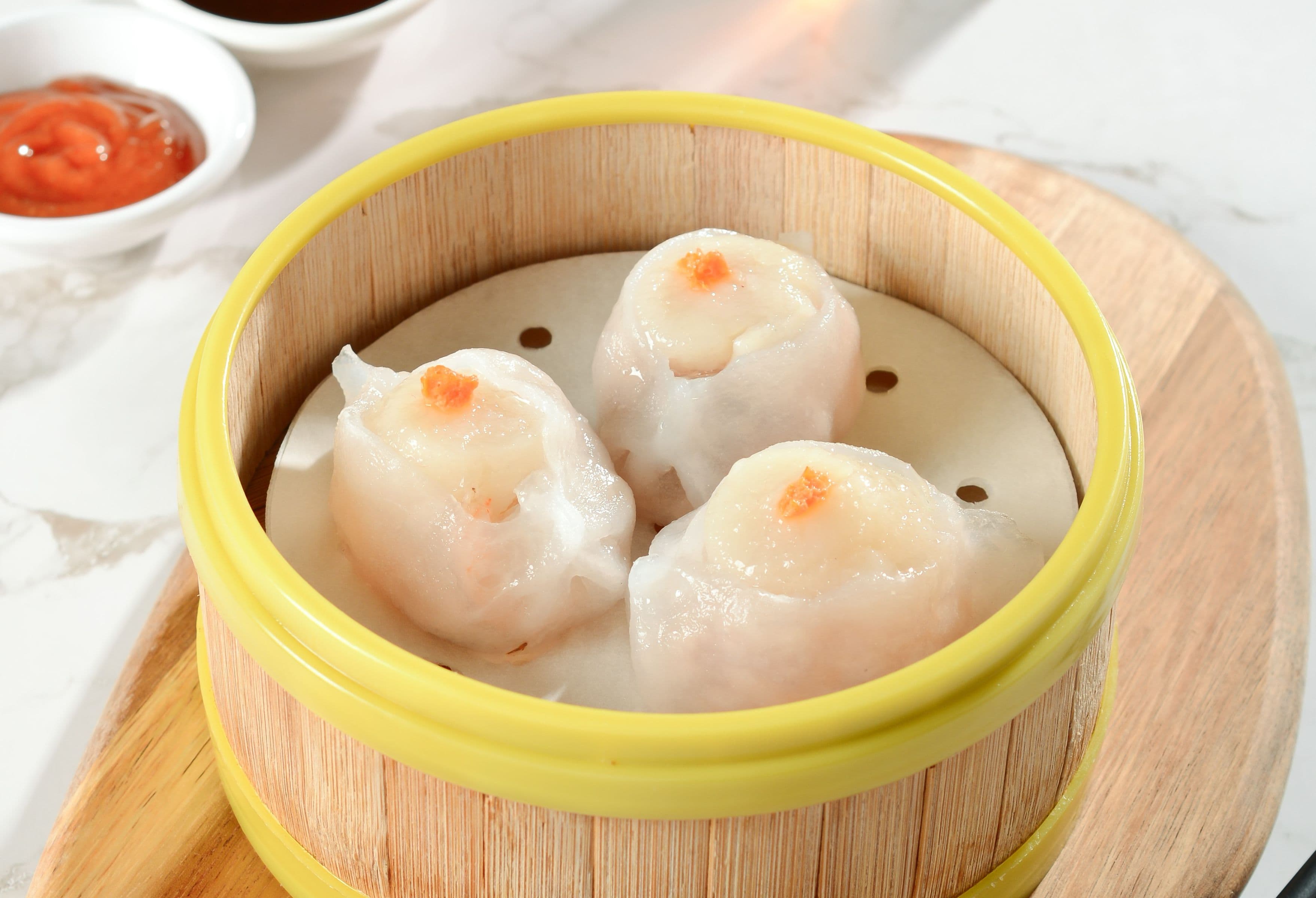 Foo Hou Dim Sum 凤眼带子饺 Steamed Dumplings with Scallop