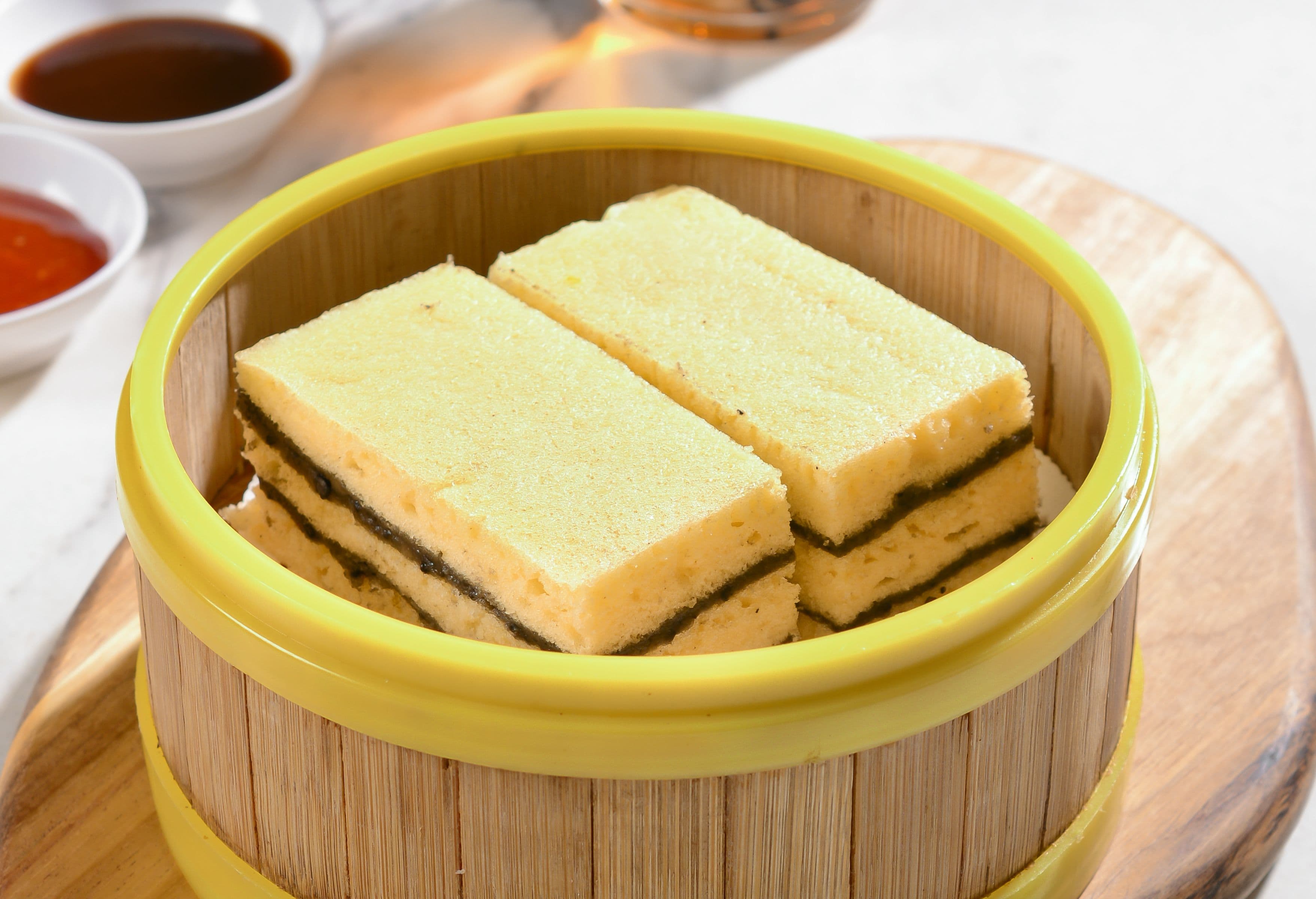 Foo Hou Dim Sum 麻香糕 Steamed Layer Cake with Black Sesame Paste