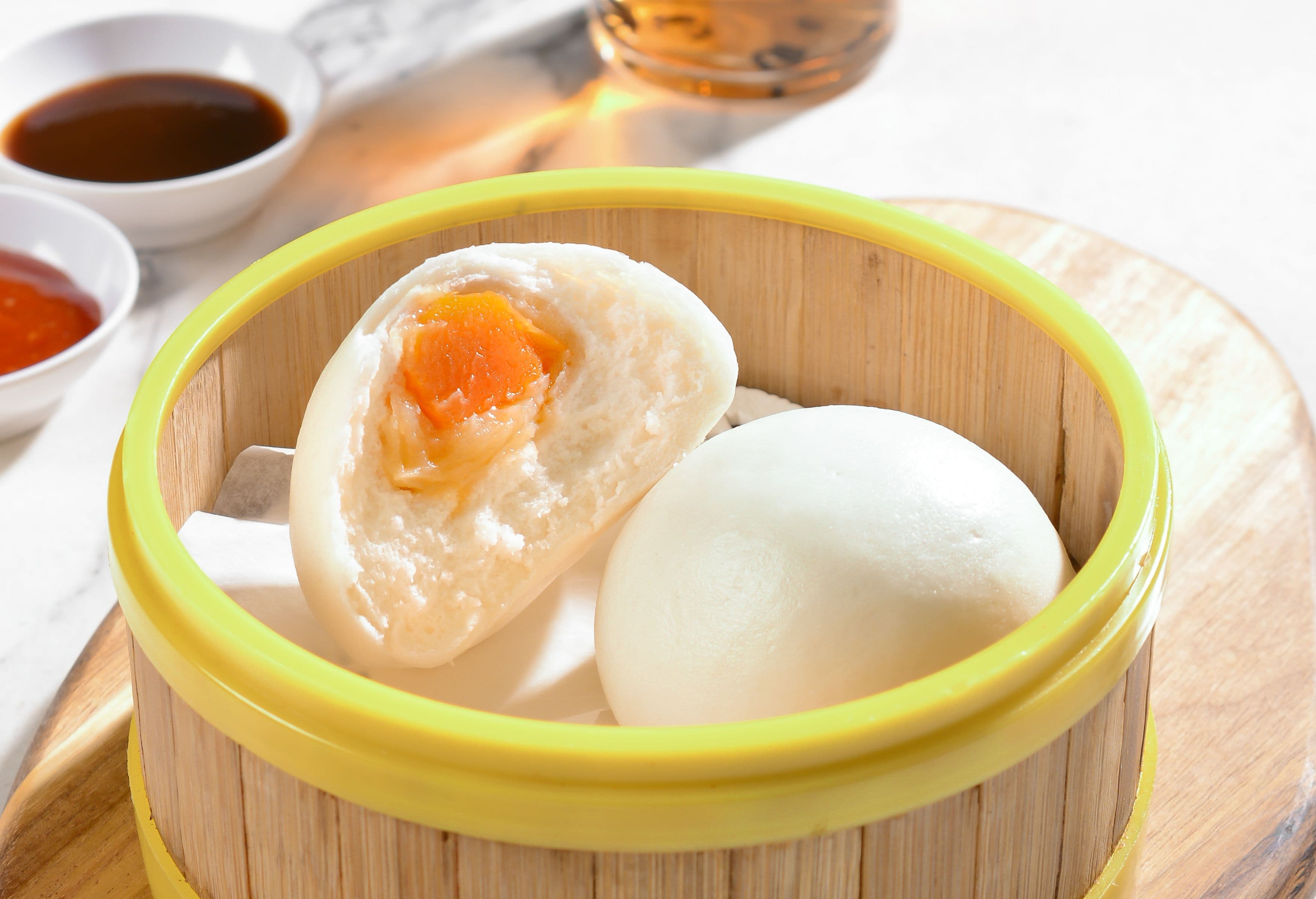 Foo Hou Dim Sum 蛋黄莲蓉包 Steamed Lotus Paste Bao with Salted Egg
