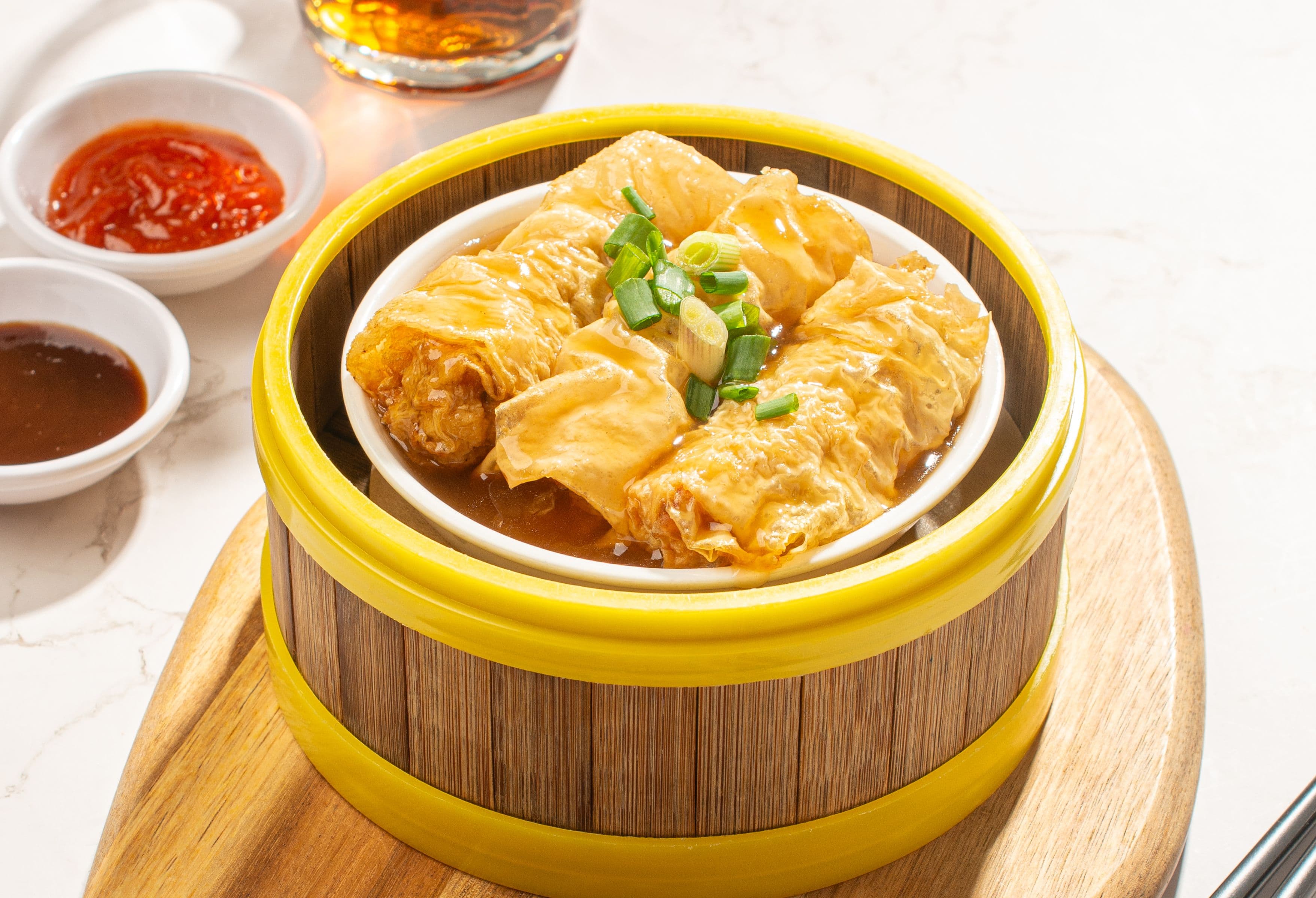 Foo Hou Dim Sum 蚝皇鲜竹卷 Steamed Oyster Sauce Bamboo Rolls