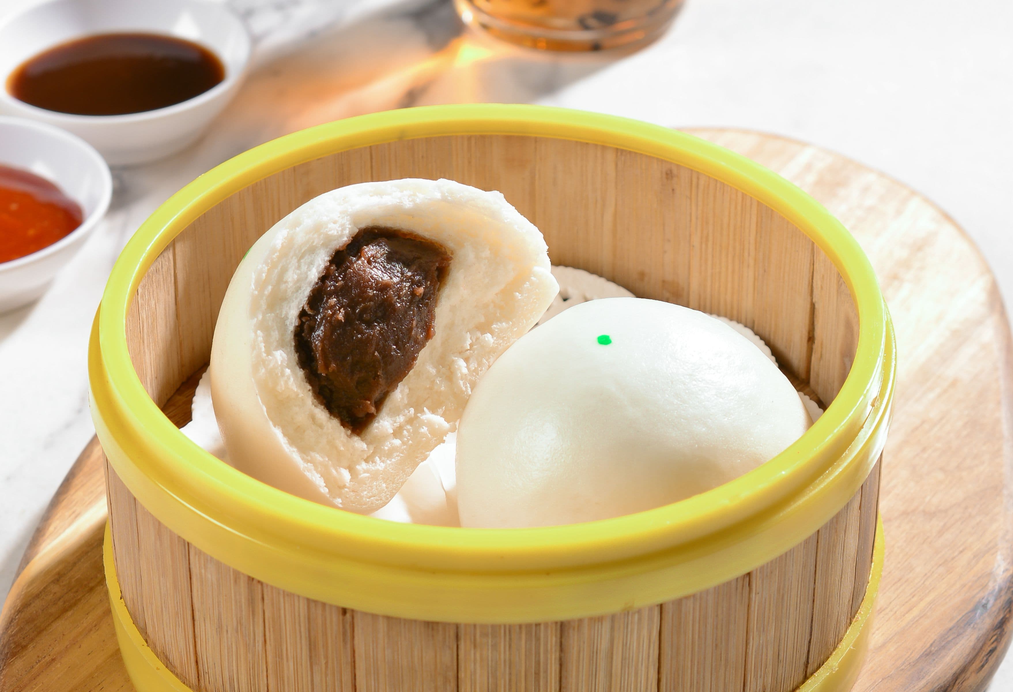 Foo Hou Dim Sum 香滑豆沙包 Steamed Red Bean Paste Bao
